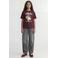 JJXX GIRL T-shirt met print - aubergine