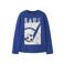 NAME IT KIDS rechtvallende longsleeve met print - blauw