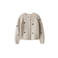 NAME IT KIDS rechtvallend gebreid vest met print - beige