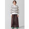 NAME IT KIDS rechtvallende gebreide gestreepte trui - wit
