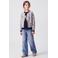 NAME IT KIDS rechtvallend gebreid vest met print - grijs