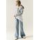 NAME IT KIDS NKFBELLA wide leg jeans met strass-steentjes en print - lichtblauw