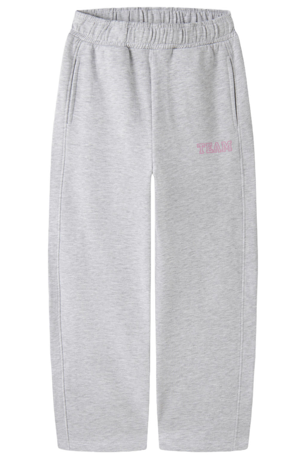 NAME IT KIDS barrel joggingbroek met tekst - grijs