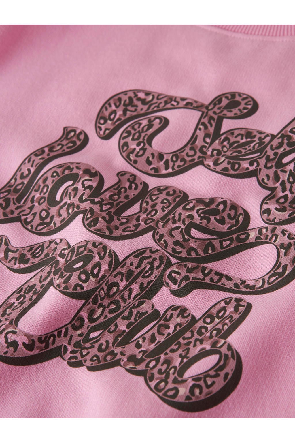 NAME IT KIDS sweater met tekst - roze