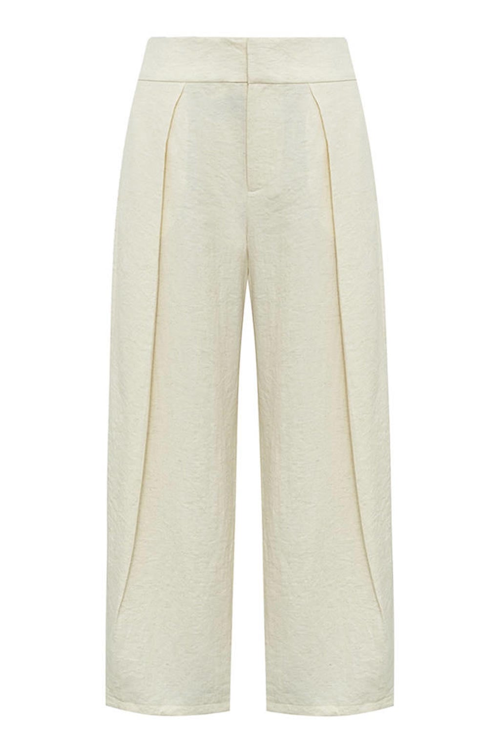 Gossia barrel broek met linnen - ecru