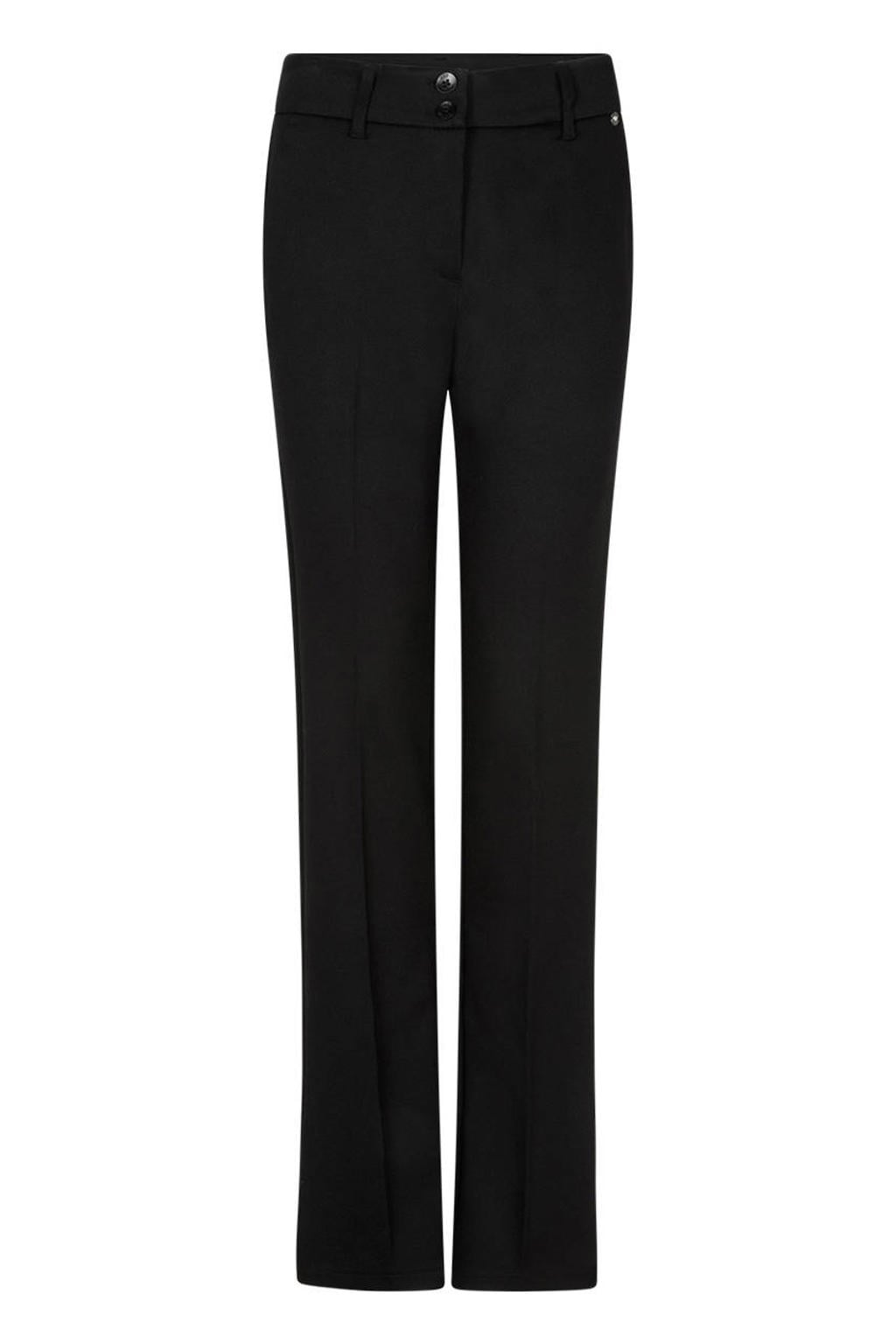 Zwarte dames Red Button slim fit broek van polyamide met regular waist en effen