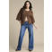 Red Button high waist wide leg jeans - stone used