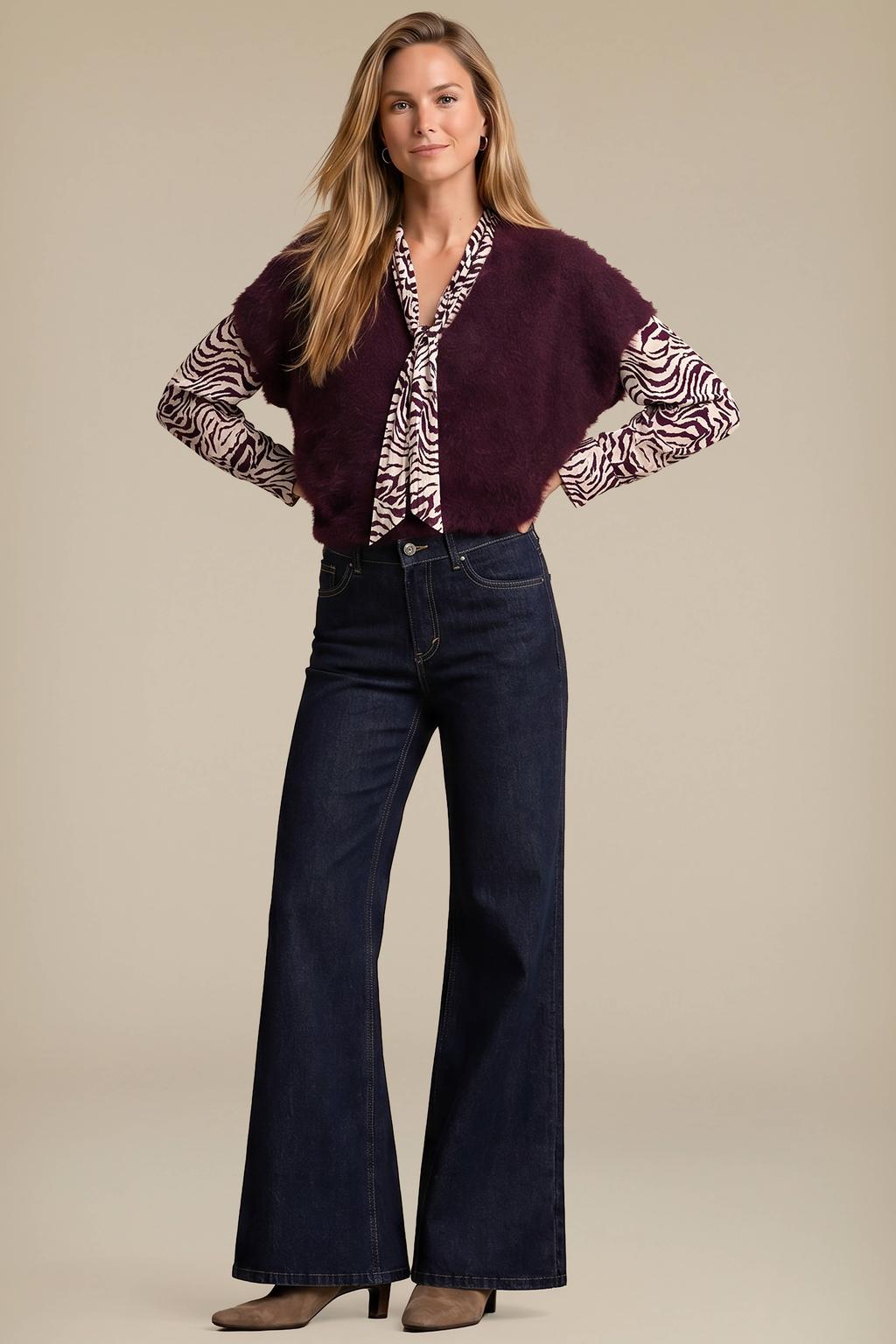 Red Button flared jeans - donkerblauw