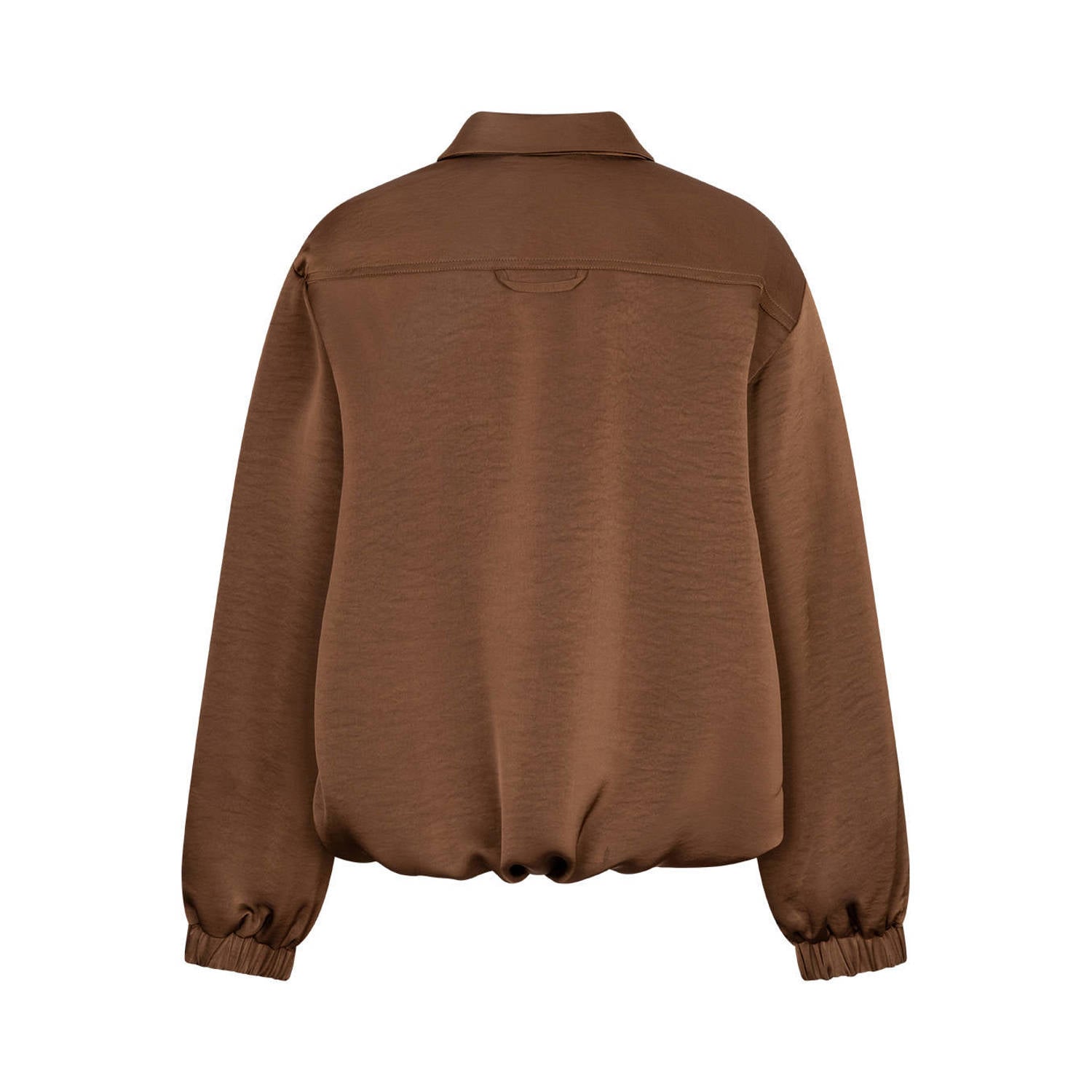 Red Button satijnen jacket met plooien bruin