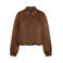 Red Button satijnen jacket met plooien - bruin