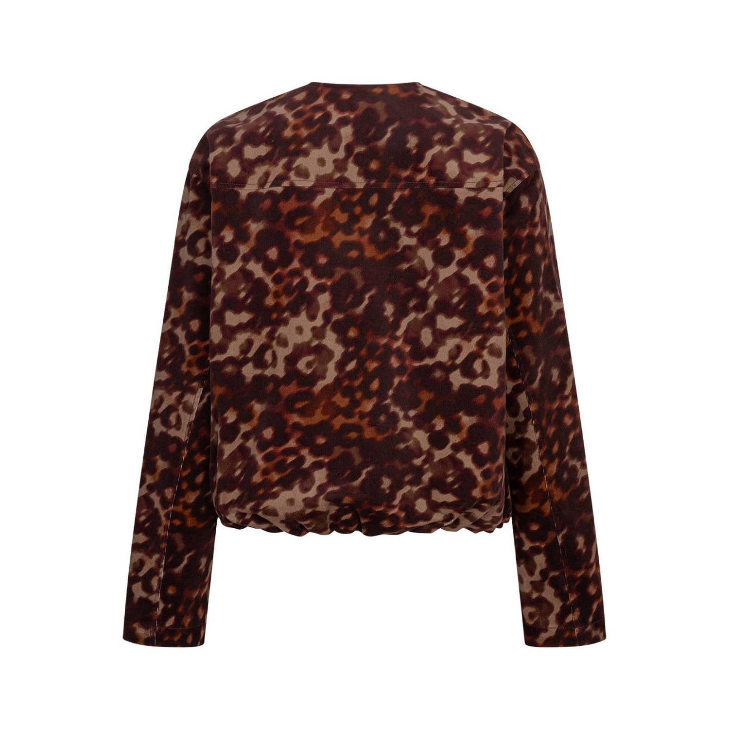 Red Button corduroy jack met plooien en print meerkleurig bordeaux