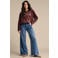 Red Button corduroy jack met plooien en print - meerkleurig bordeaux