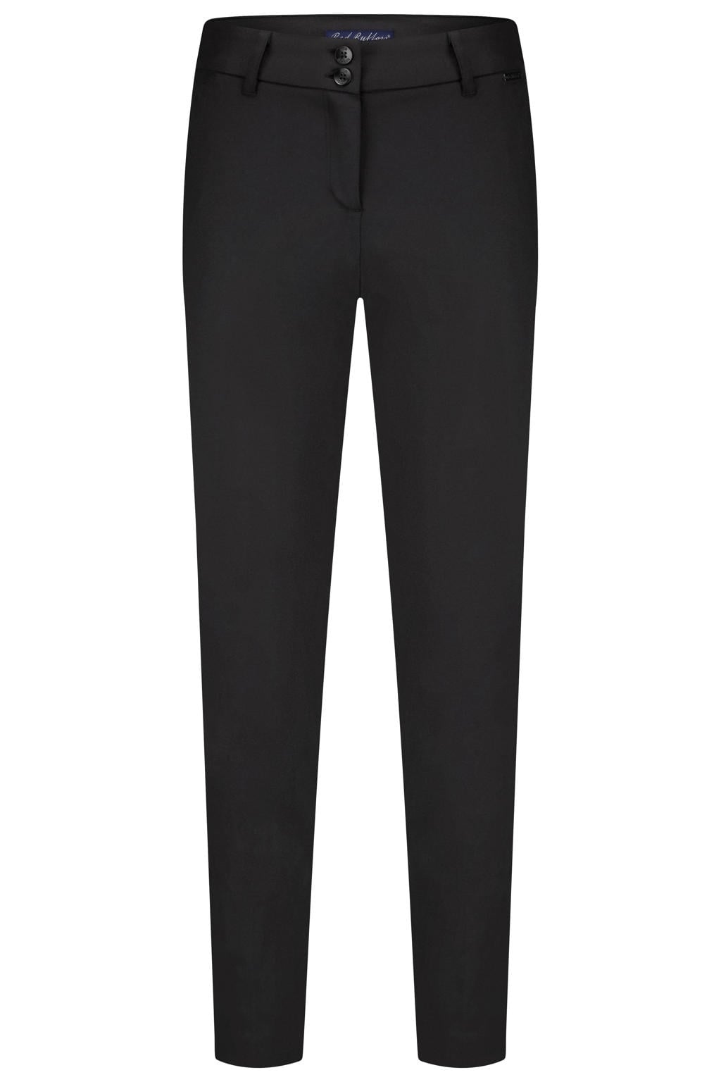 Zwarte dames Red Button slim fit broek van polyamide met regular waist en effen