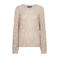 Red Button kanten gebreide blousetop met print - beige
