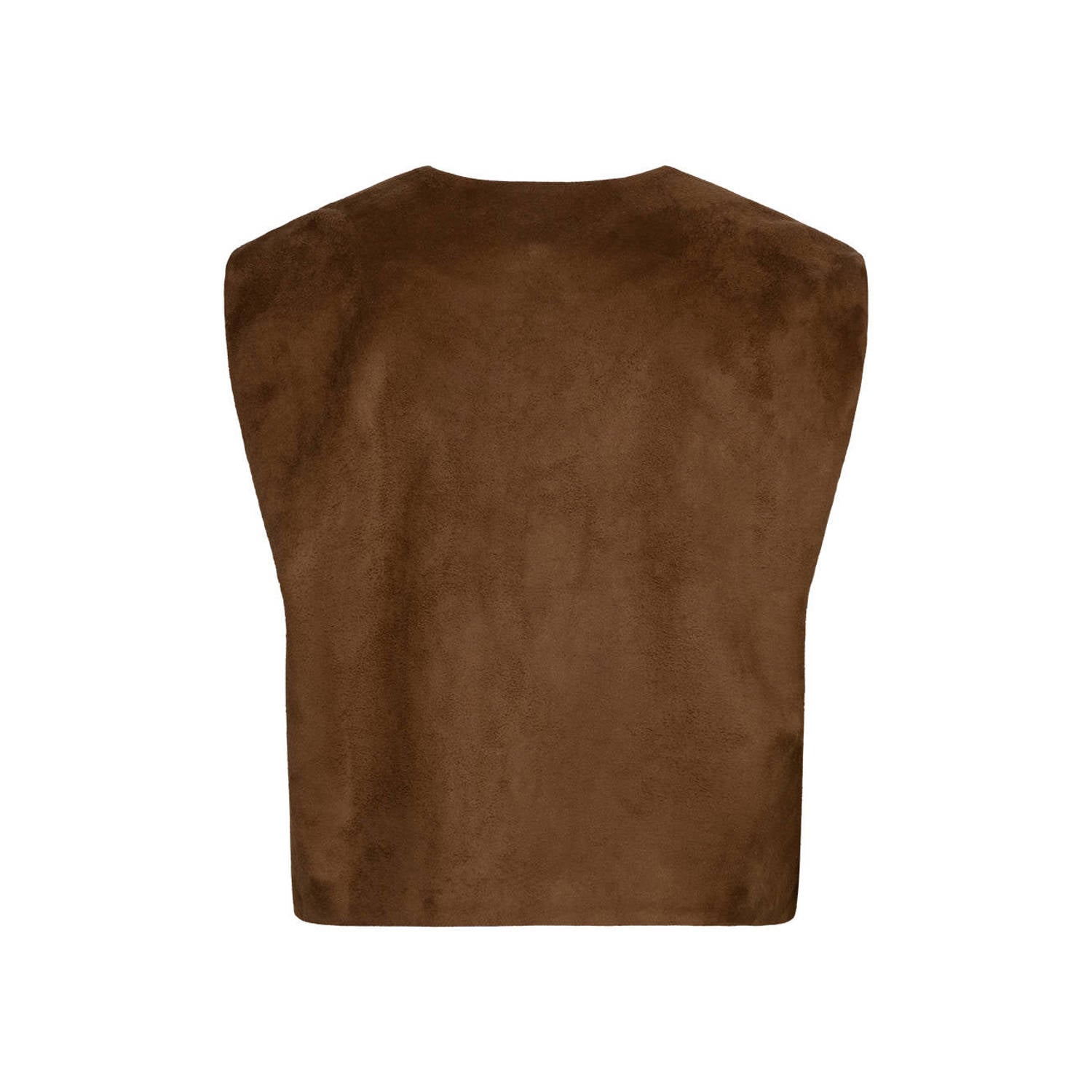 Red Button suèdelook gilet bruin