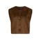 Red Button suèdelook gilet - bruin