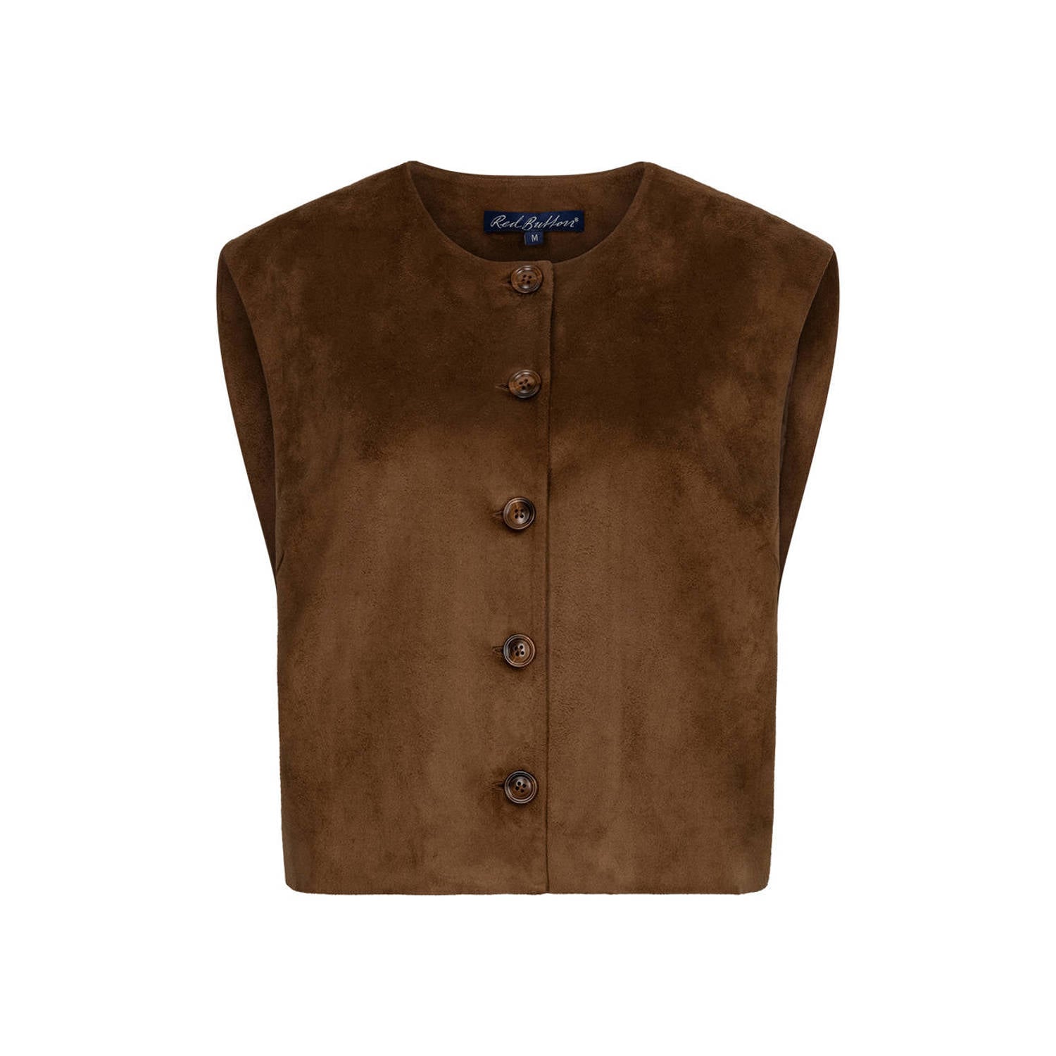 Red Button suèdelook gilet bruin