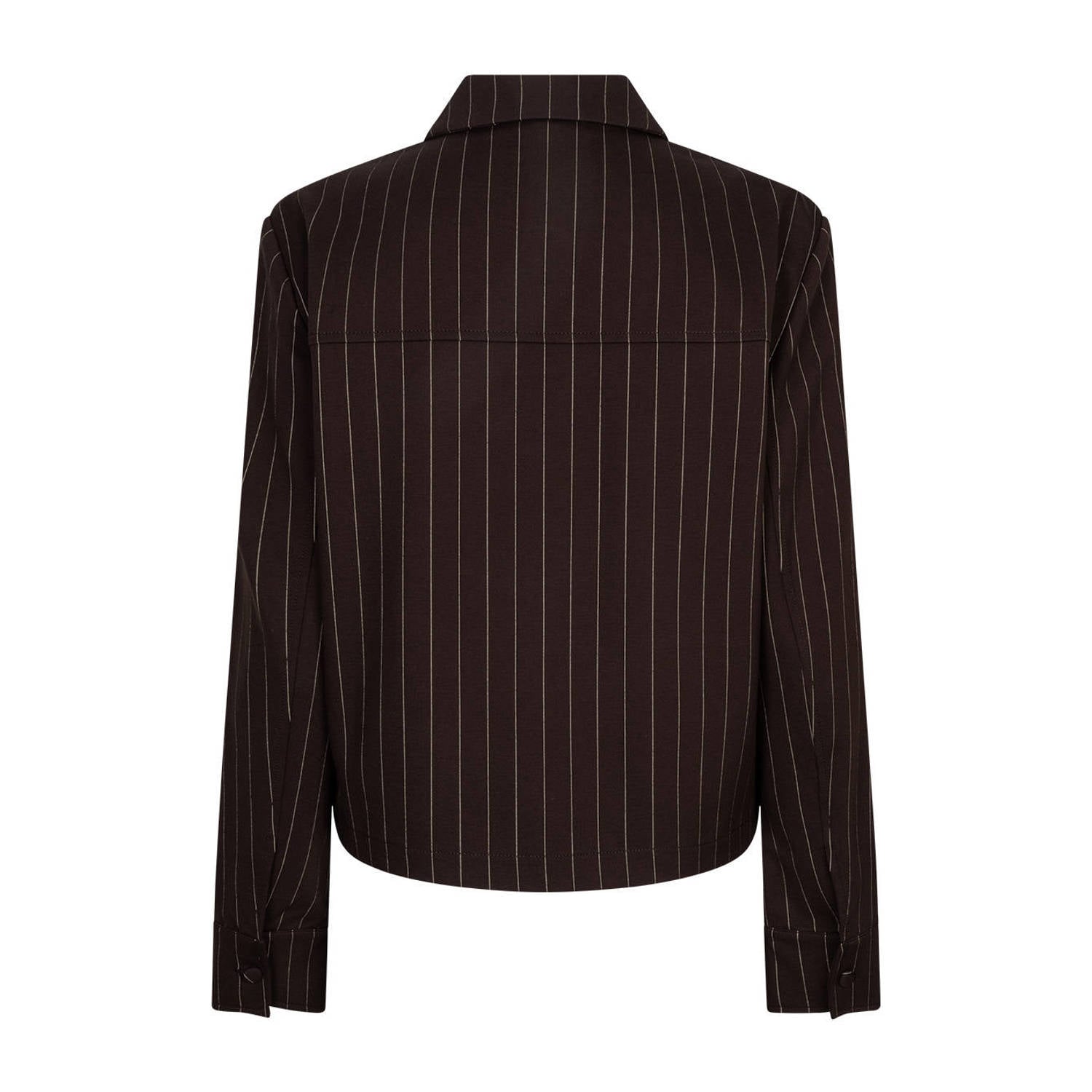 Red Button gestreepte jacket espresso
