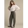 Red Button top met veren - ecru
