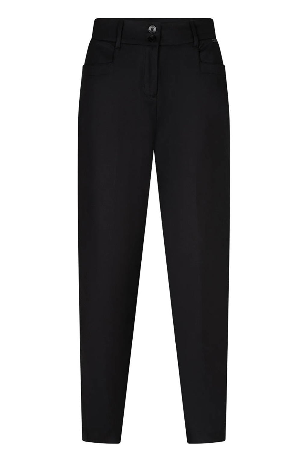 Zwarte dames Red Button barrel palazzo broek van viscose met high waist, elastische tailleband en effen