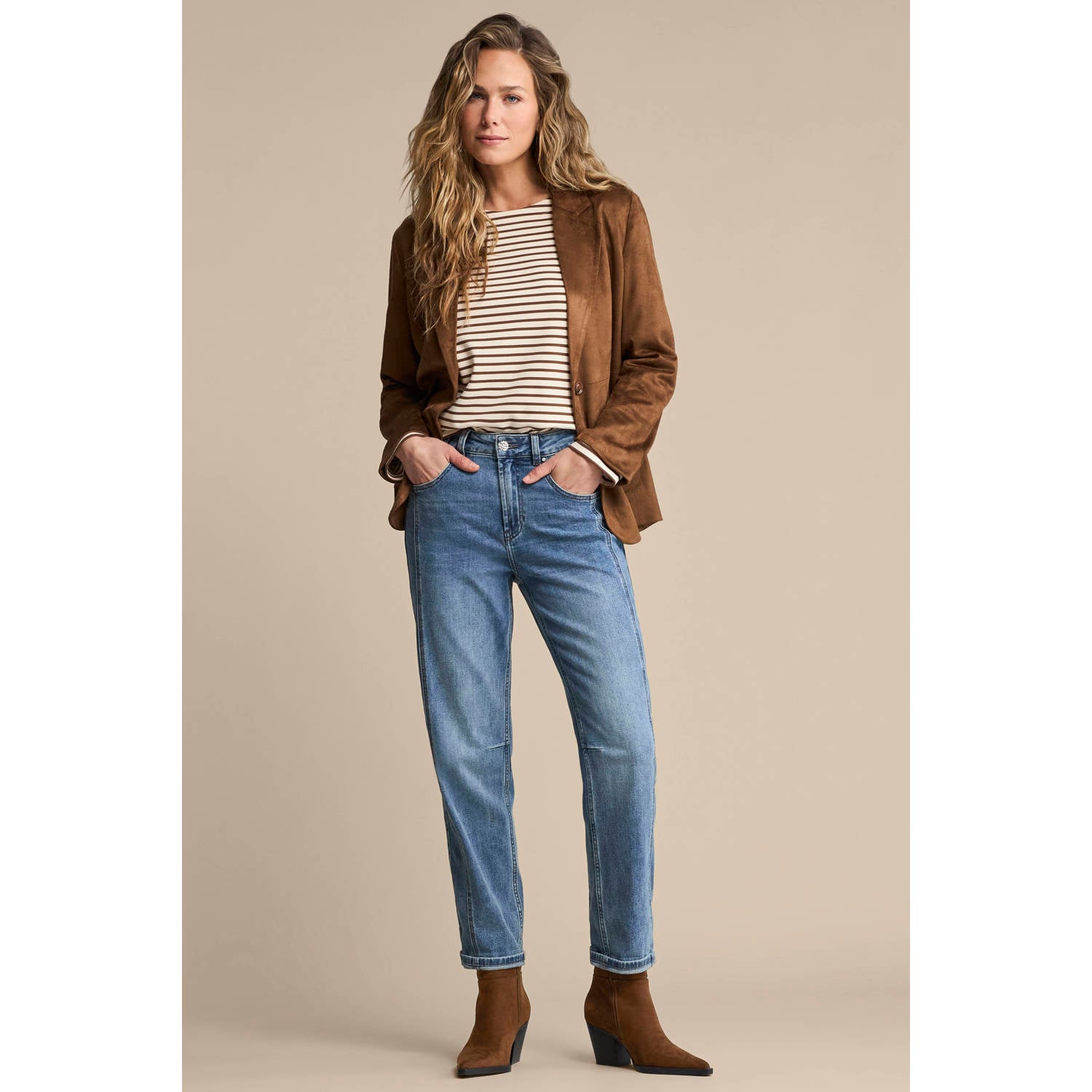 Red Button oversized blazer bruin