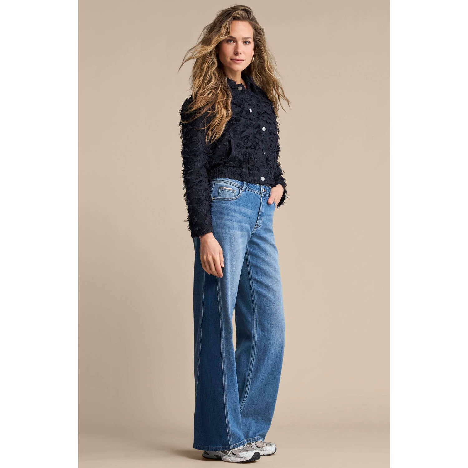 Red Button high waist wide leg jeans midstoneused