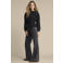 Red Button high waist flared jeans met studs - zwart