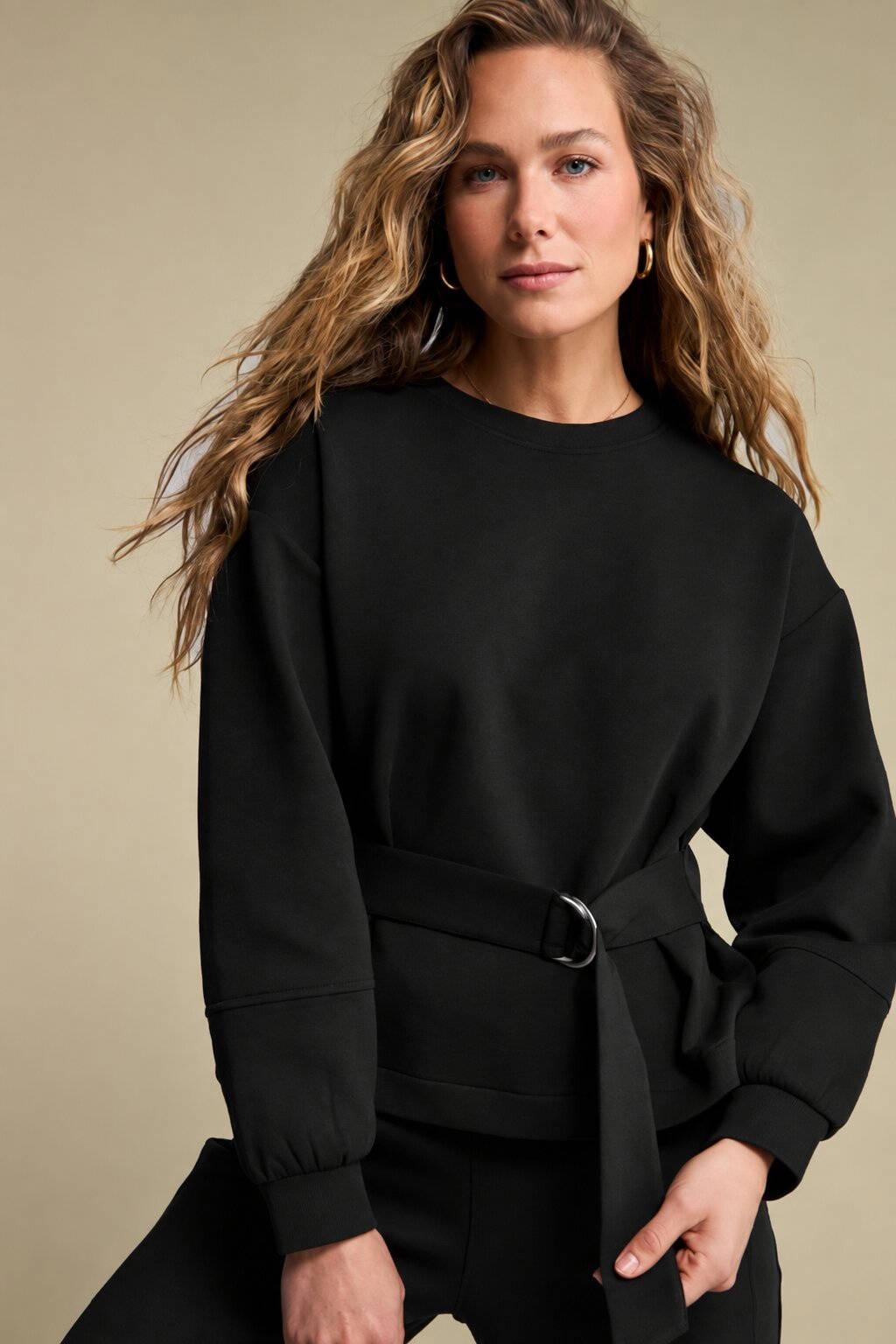 Red Button sweater - zwart
