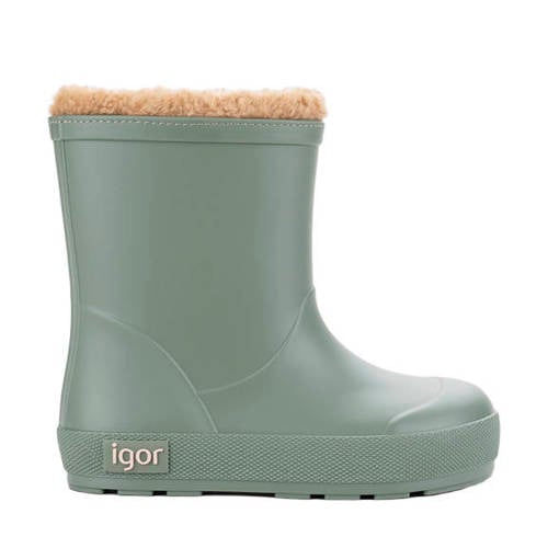 Igor Yogi Borreguito regenlaarzen met profielzool lichtgroen