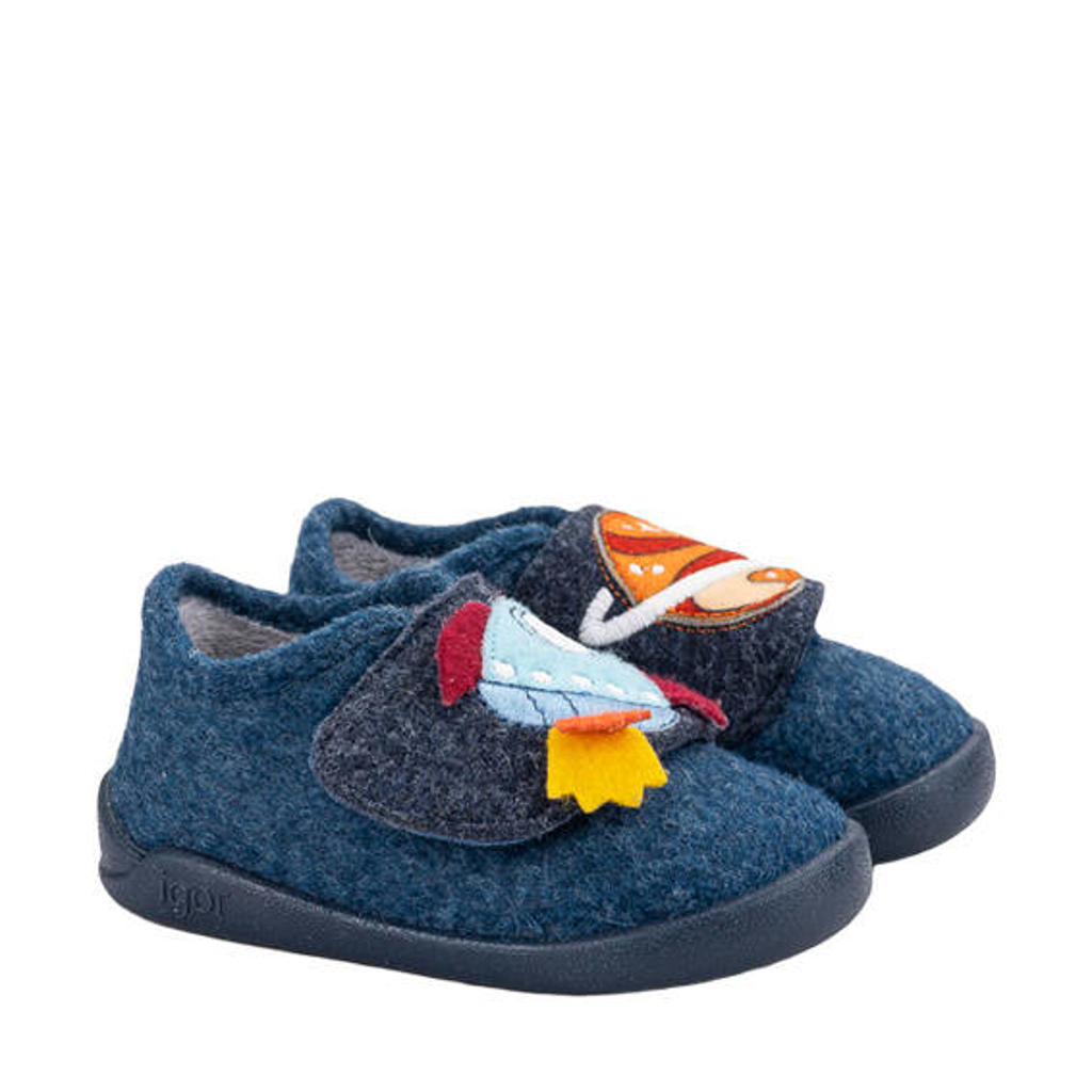 Igor pantoffels - donkerblauw
