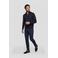 Profuomo wollen regular fit gebreide trui - donkerblauw