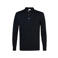 Profuomo zijden regular fit polo - donkerblauw