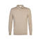 Profuomo zijden regular fit polo - beige