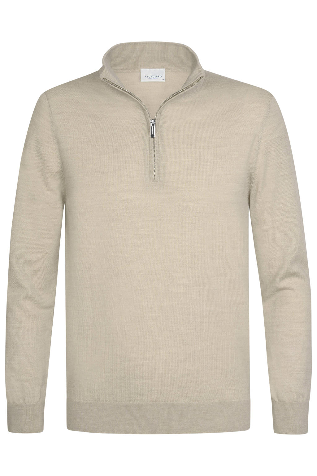 Profuomo wollen regular fit trui - beige