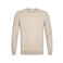 Profuomo wollen regular fit gebreide gemêleerde trui - beige