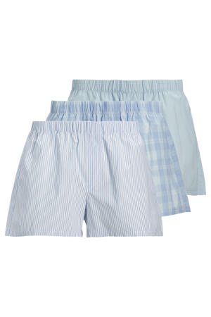 wijde boxershorts - lichtblauw (set van 3)