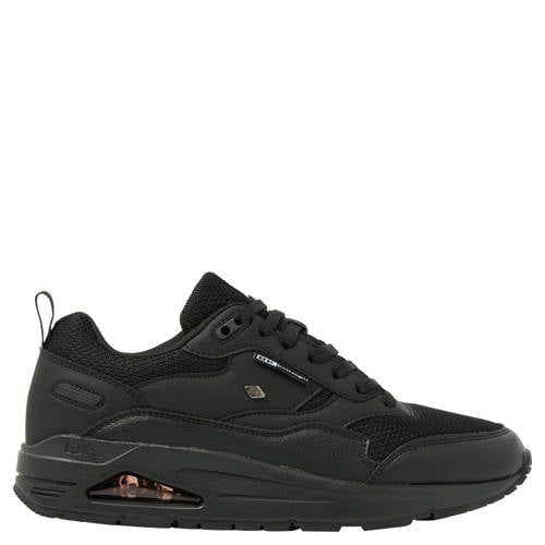 British Knights Lennox imitatieleren mesh sneakers met air zwart