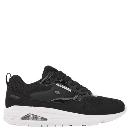 British Knights Lennox imitatieleren mesh sneakers met air zwart/wit