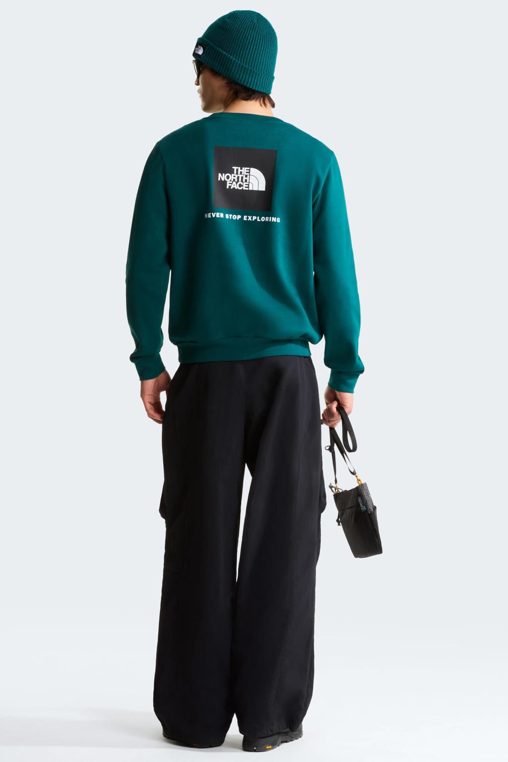 The North Face regular fit sweater met backprint - donkergroen