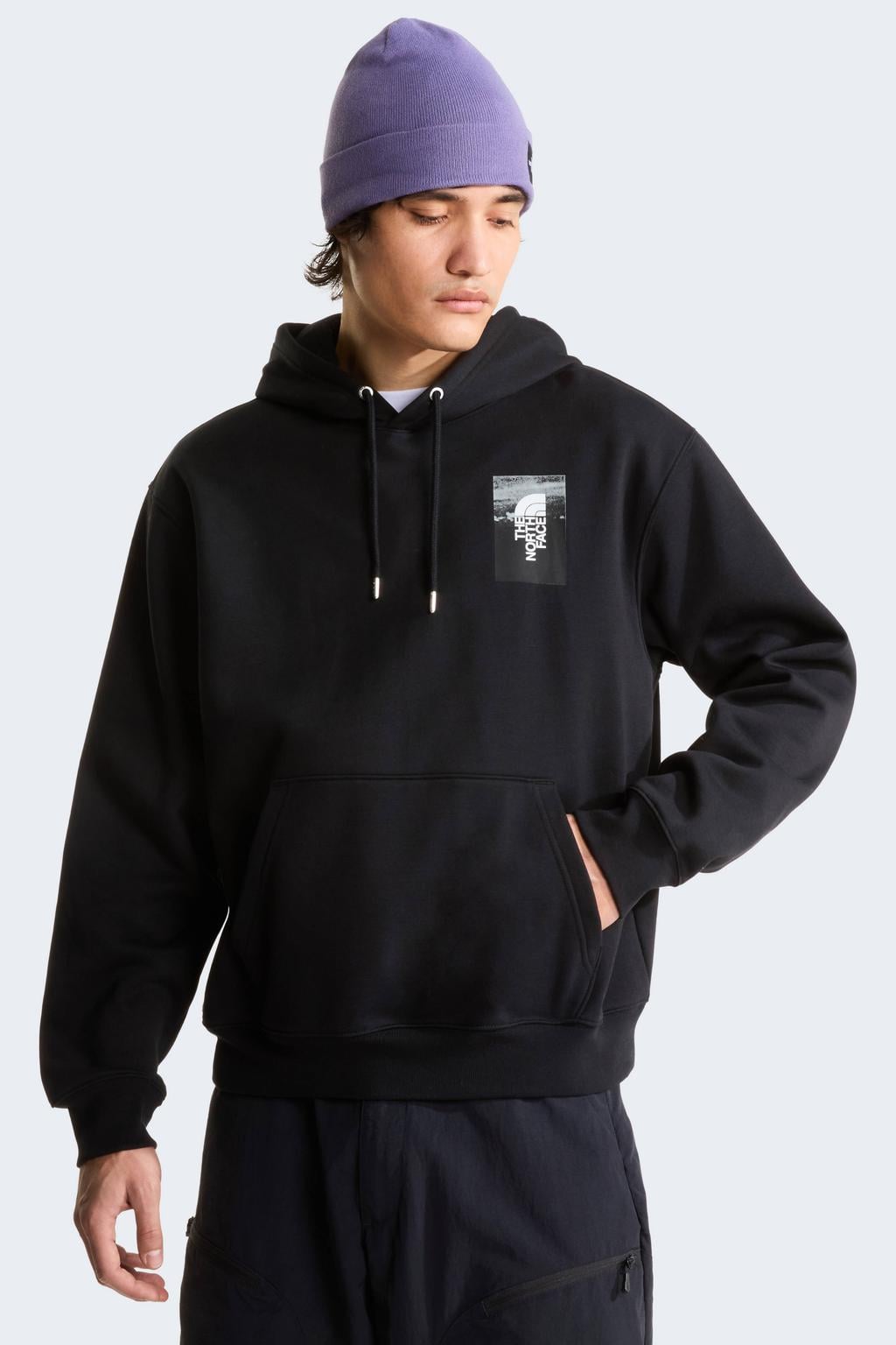 The North Face hoodie met backprint - zwart
