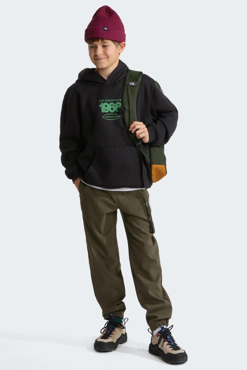 Zwarte jongens en meisjes The North Face track hoodie van sweat materiaal met lange mouwen en capuchon