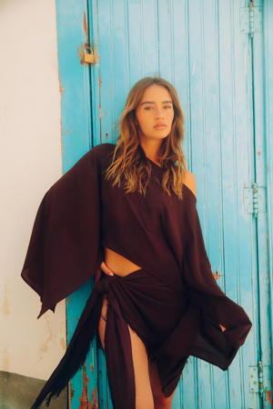 oversized strandtuniek - bruin