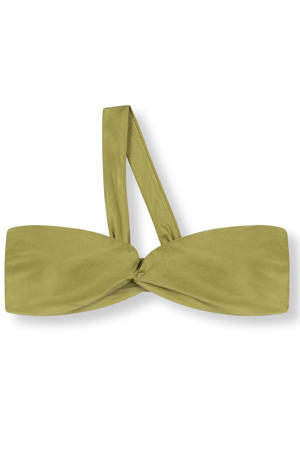 one shoulder bikinitop - olijfgroen