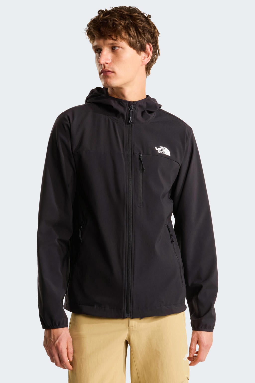 Zwarte heren The North Face Nimble 2.0 jas met effen, lange mouwen, capuchon en ritssluiting