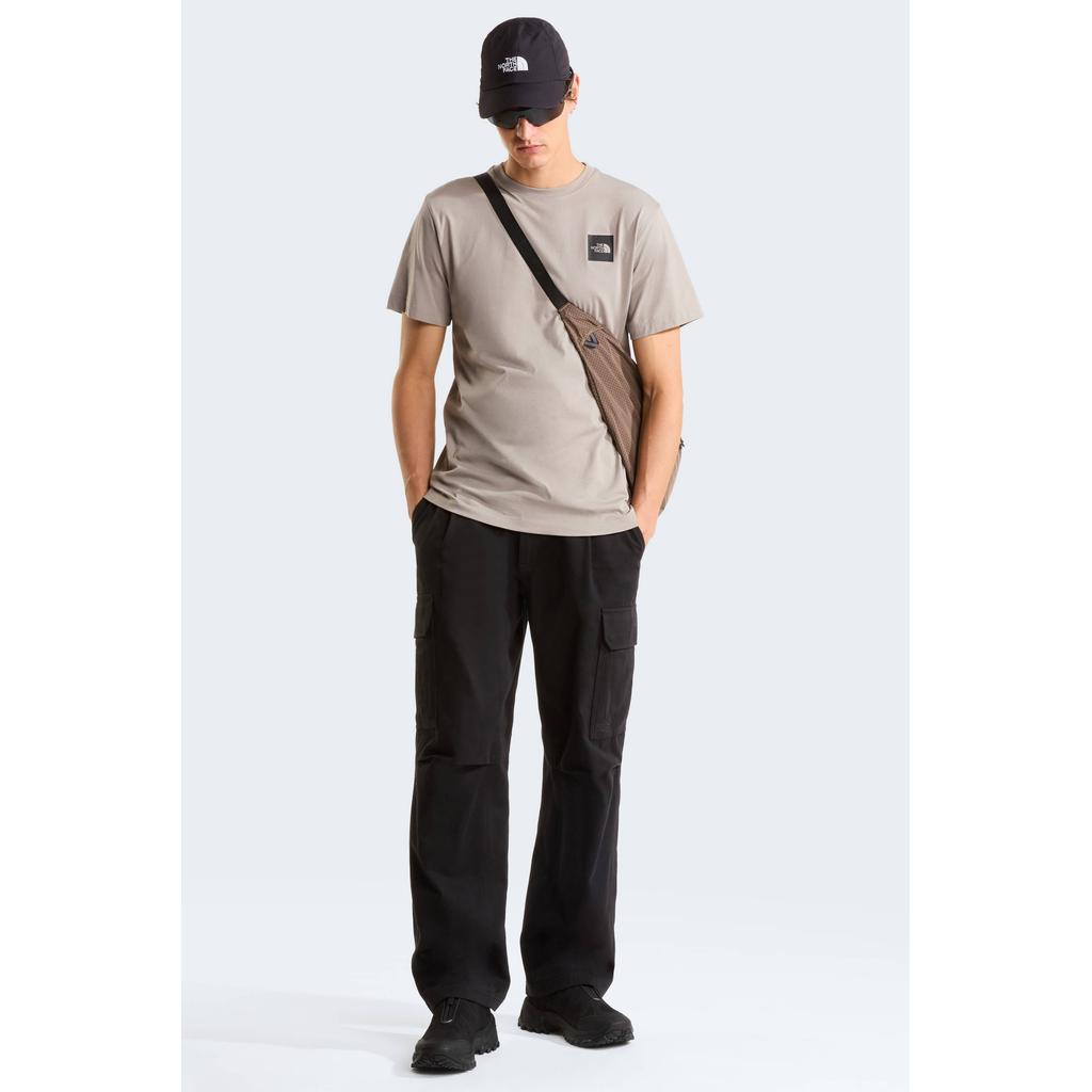 Taupe heren The North Face T-shirt van katoen met logo dessin, korte mouwen en ronde hals