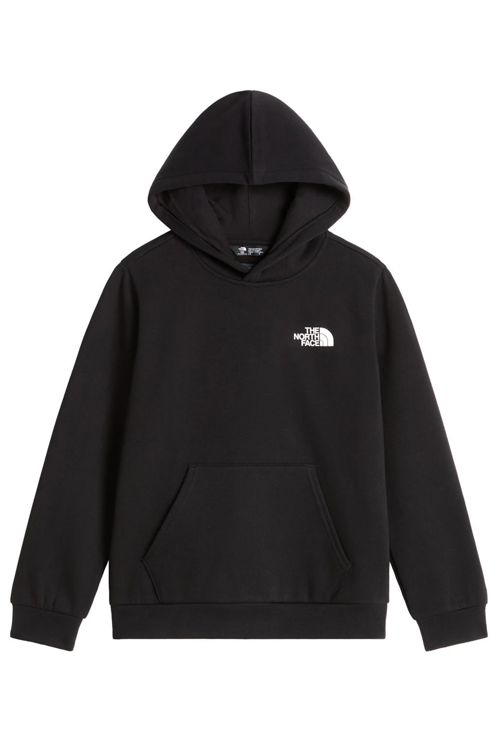 Zwarte jongens en meisjes The North Face Evolution Box NSE sweater met backprint, lange mouwen en capuchon