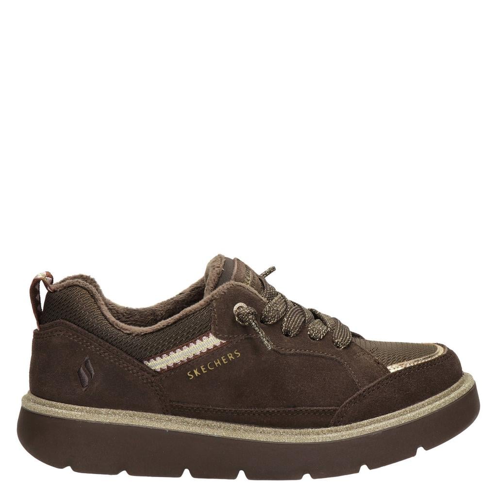 Bruine dames Skechers Cozy Street Hiker EZ suède sneakers - met veters
