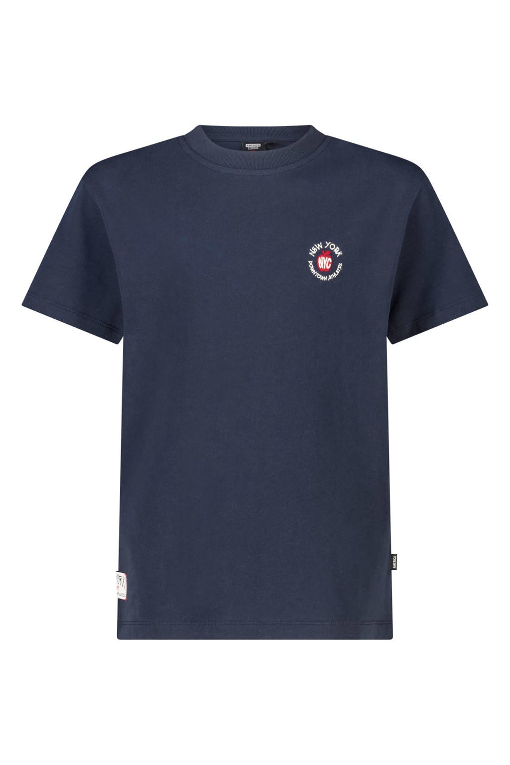 America Today T-shirt met tekst - donkerblauw