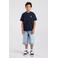 America Today T-shirt met tekst - donkerblauw