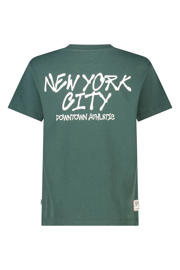 thumbnail: America Today T-shirt met backprint - donkergroen